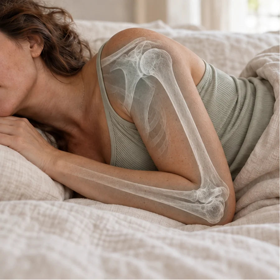 Illustration radiographique du soutien des bras et des épaules